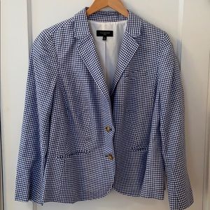 Talbots gingham blazer